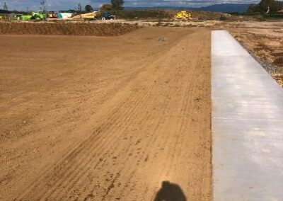 Prepared ground beside a new footpath
