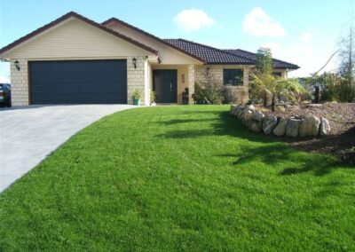 Finished residential lawn