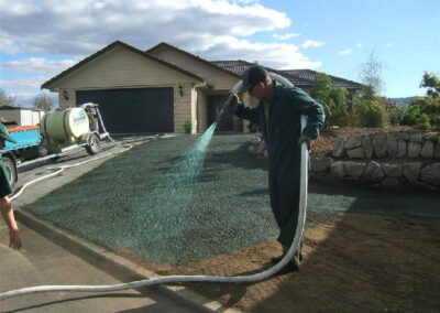 Hydroseeding a new residential lawn